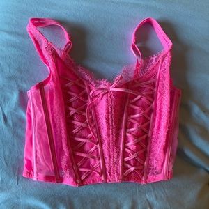 Victoria’s Secret Unlined Lace-up corset top